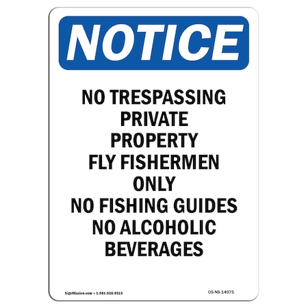 Signmission OSHA Notice Sign, 5" H, 3.5" W, No Trespassing Private Property Sign, Portrait, NS-D-35-V-14975 OS-NS-D-35-V-14975